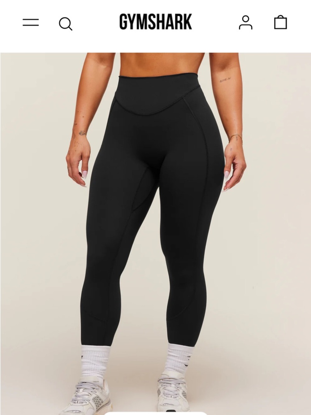 Gymshark Black Scrunch-Back High-Waist Leggings - Picture 5 of 14
